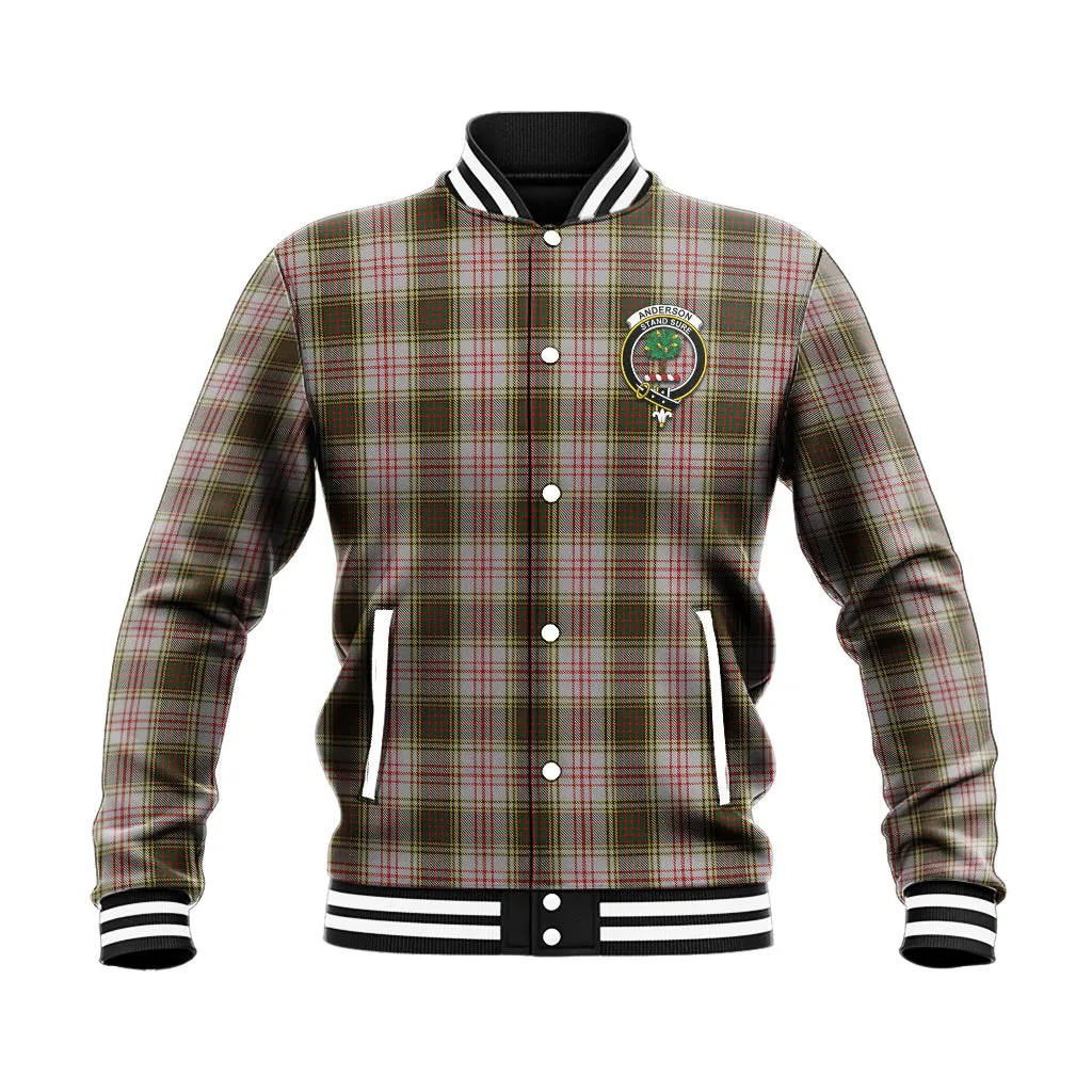 Anderson Dress Tartan Baseball Jacket with Family Crest