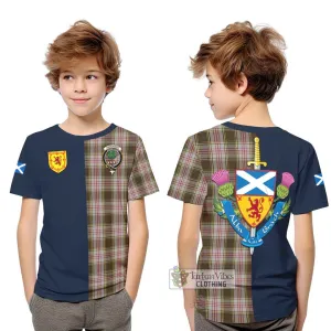 Anderson Dress Tartan Kid T-Shirt Alba with Scottish Lion Royal Arm Half Style