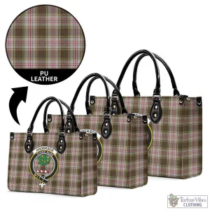 Anderson Dress Tartan Luxury Leather Handbags with Family Crest