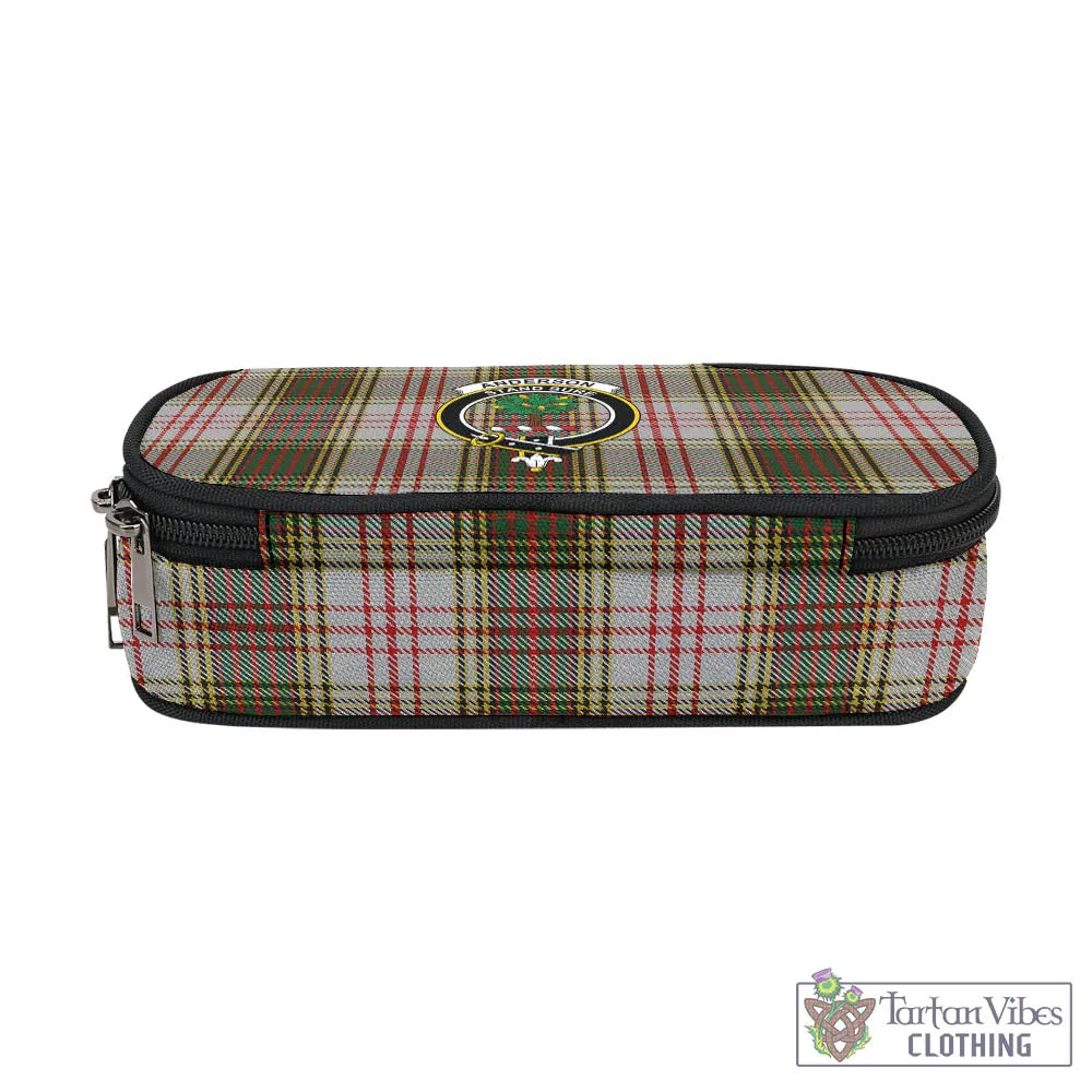 Anderson Dress Tartan Pen and Pencil Case with Family Crest