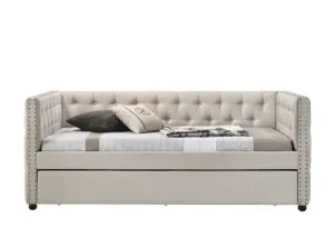 Anderson Full Daybed & Trundle, Beige Fabric