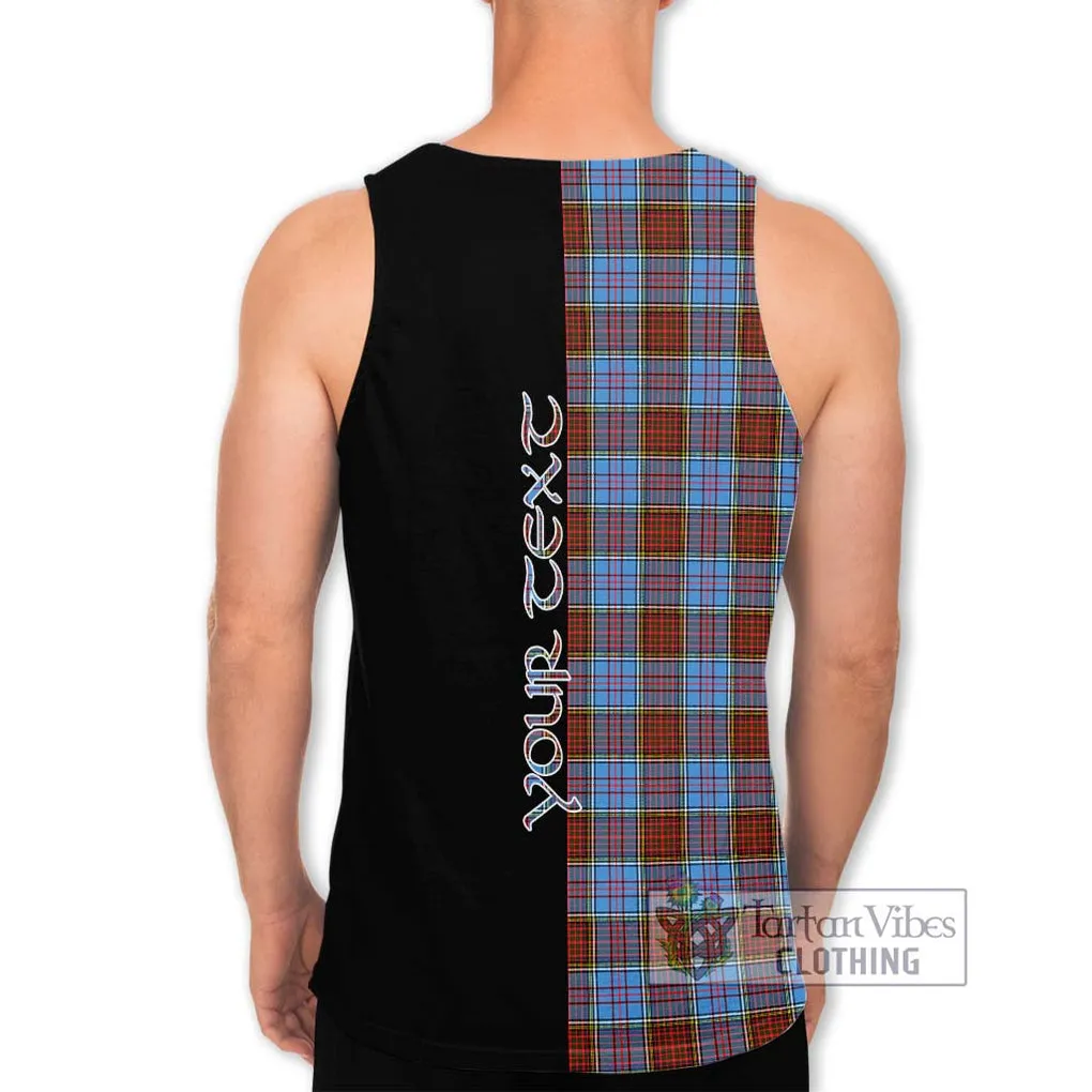 Anderson Modern Tartan Men's Tank Top with Family Crest and Half Of Me Style