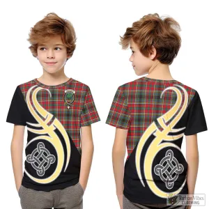 Anderson of Arbrake Tartan Kid T-Shirt with Family Crest and Celtic Symbol Style