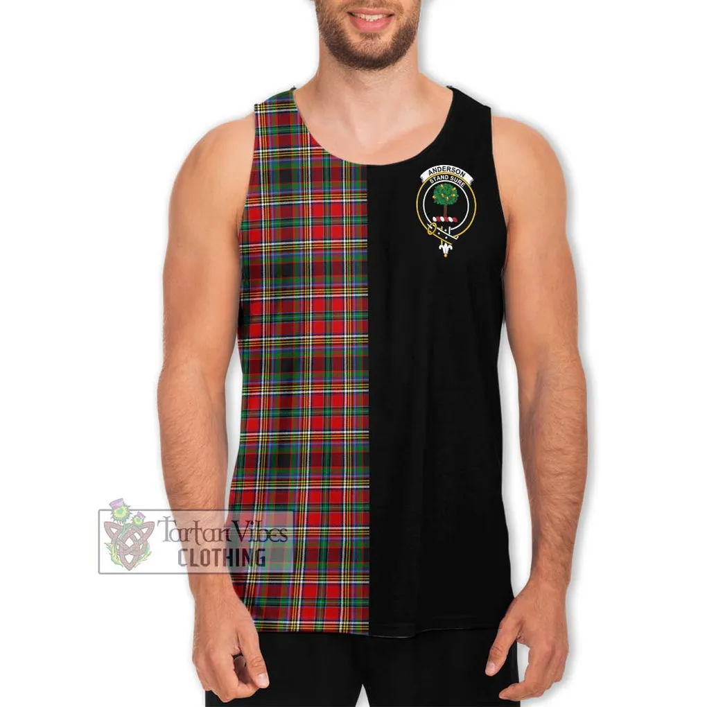 Anderson of Arbrake Tartan Men's Tank Top with Family Crest and Half Of Me Style