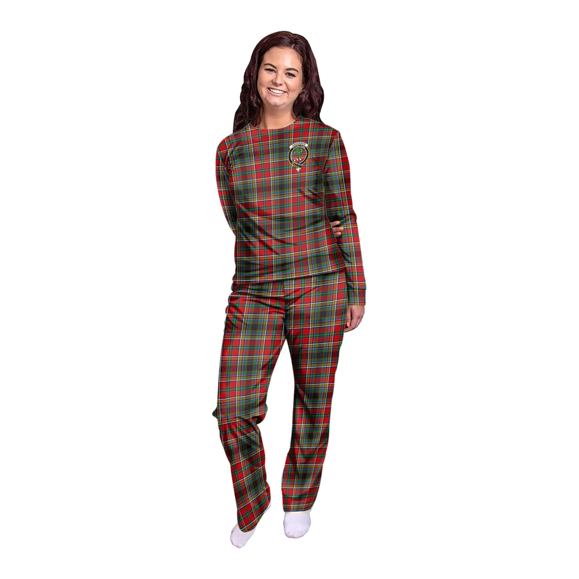 Anderson of Arbrake Tartan Pajamas Family Set with Family Crest