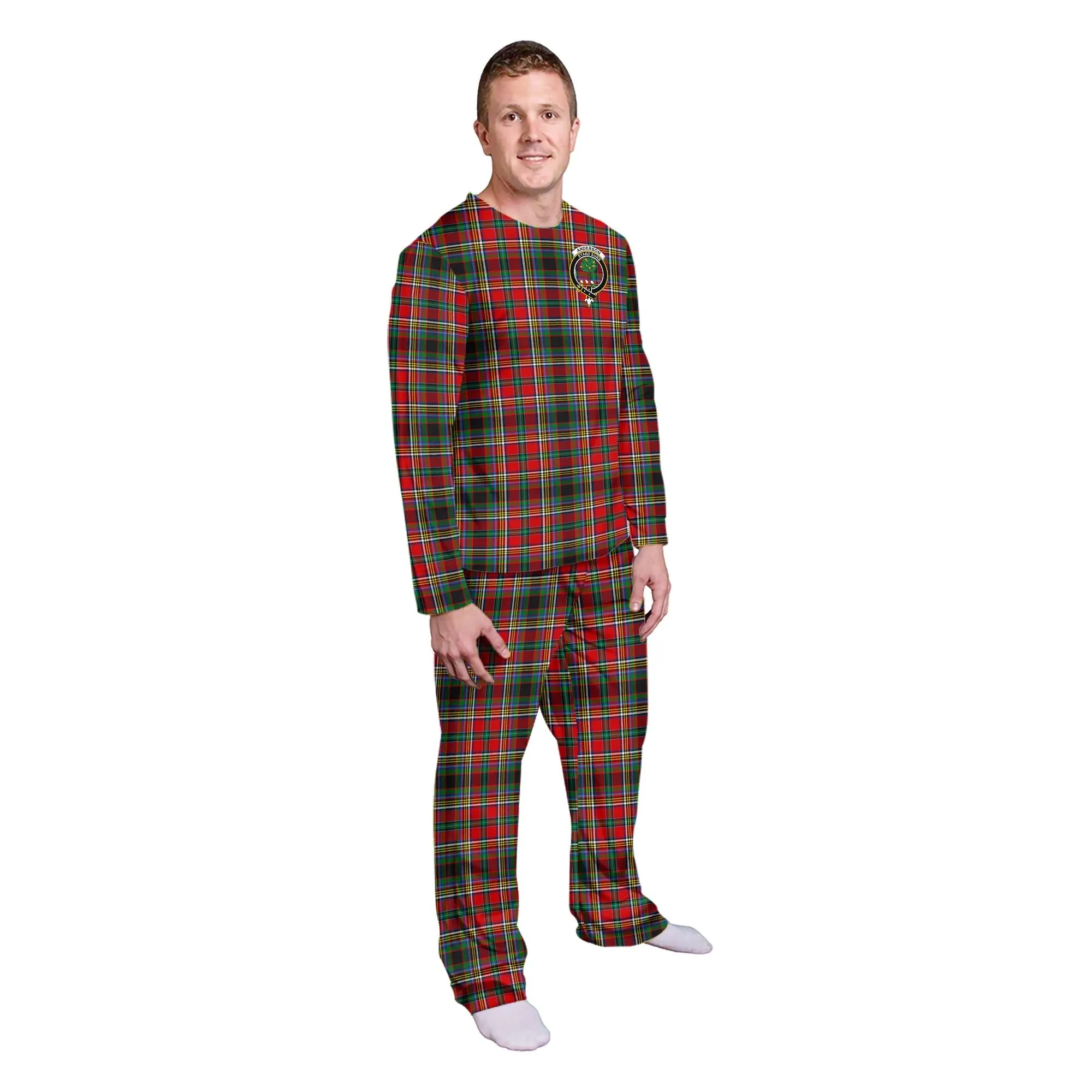 Anderson of Arbrake Tartan Pajamas Family Set with Family Crest