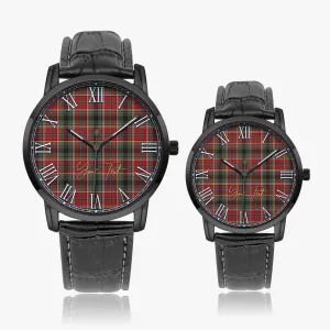 Anderson of Arbrake Tartan Personalized Your Text Leather Trap Quartz Watch