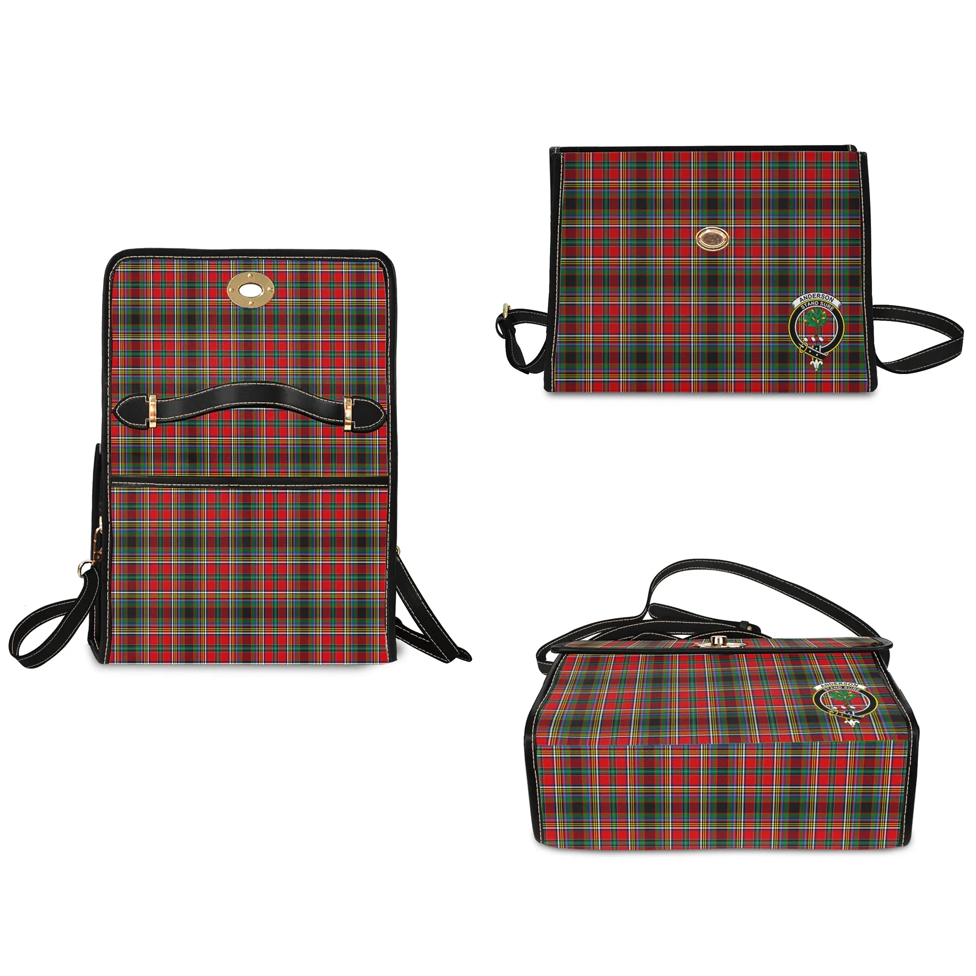 Anderson of Arbrake Tartan Waterproof Canvas Bag with Family Crest