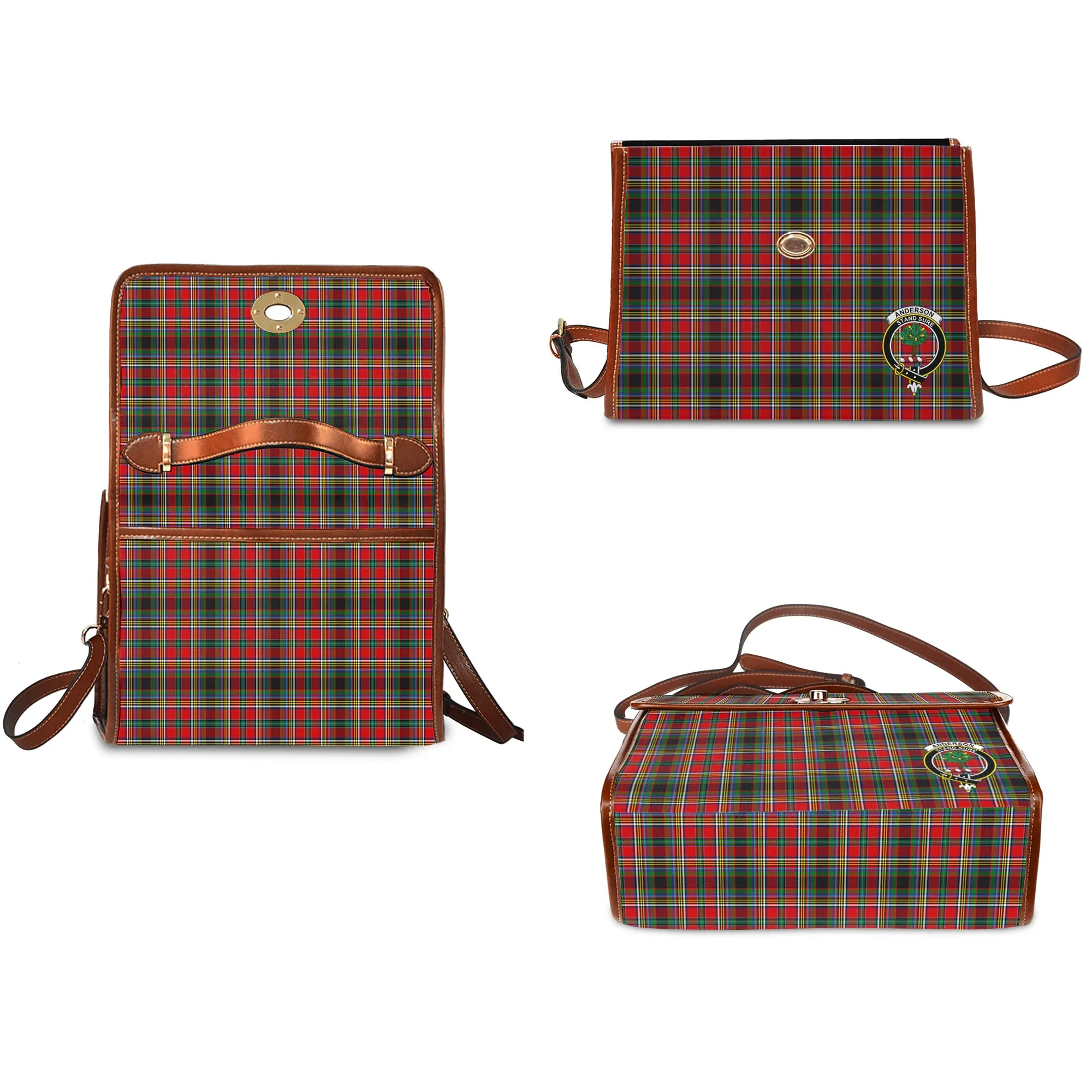 Anderson of Arbrake Tartan Waterproof Canvas Bag with Family Crest