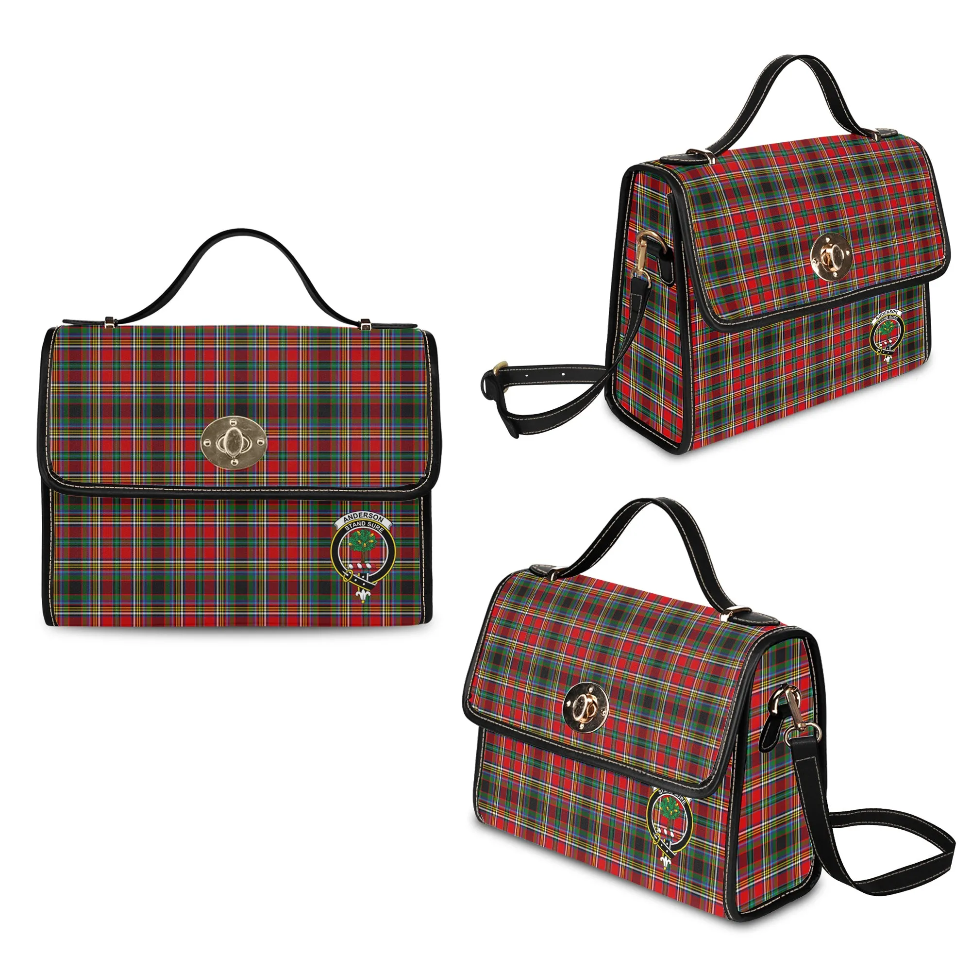 Anderson of Arbrake Tartan Waterproof Canvas Bag with Family Crest