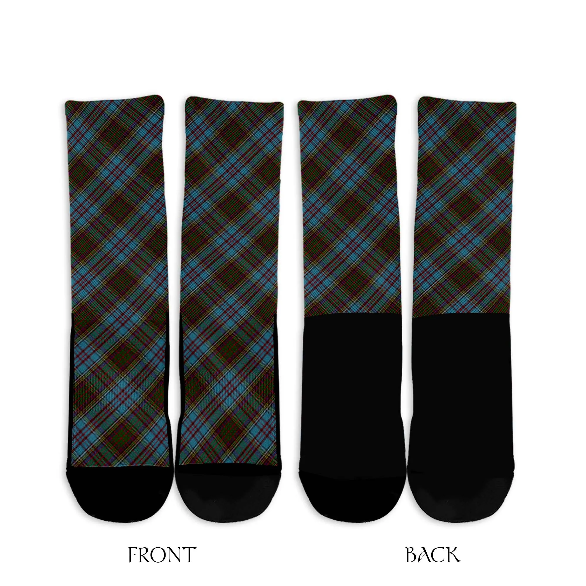 Anderson Tartan Crew Socks Cross Tartan Style