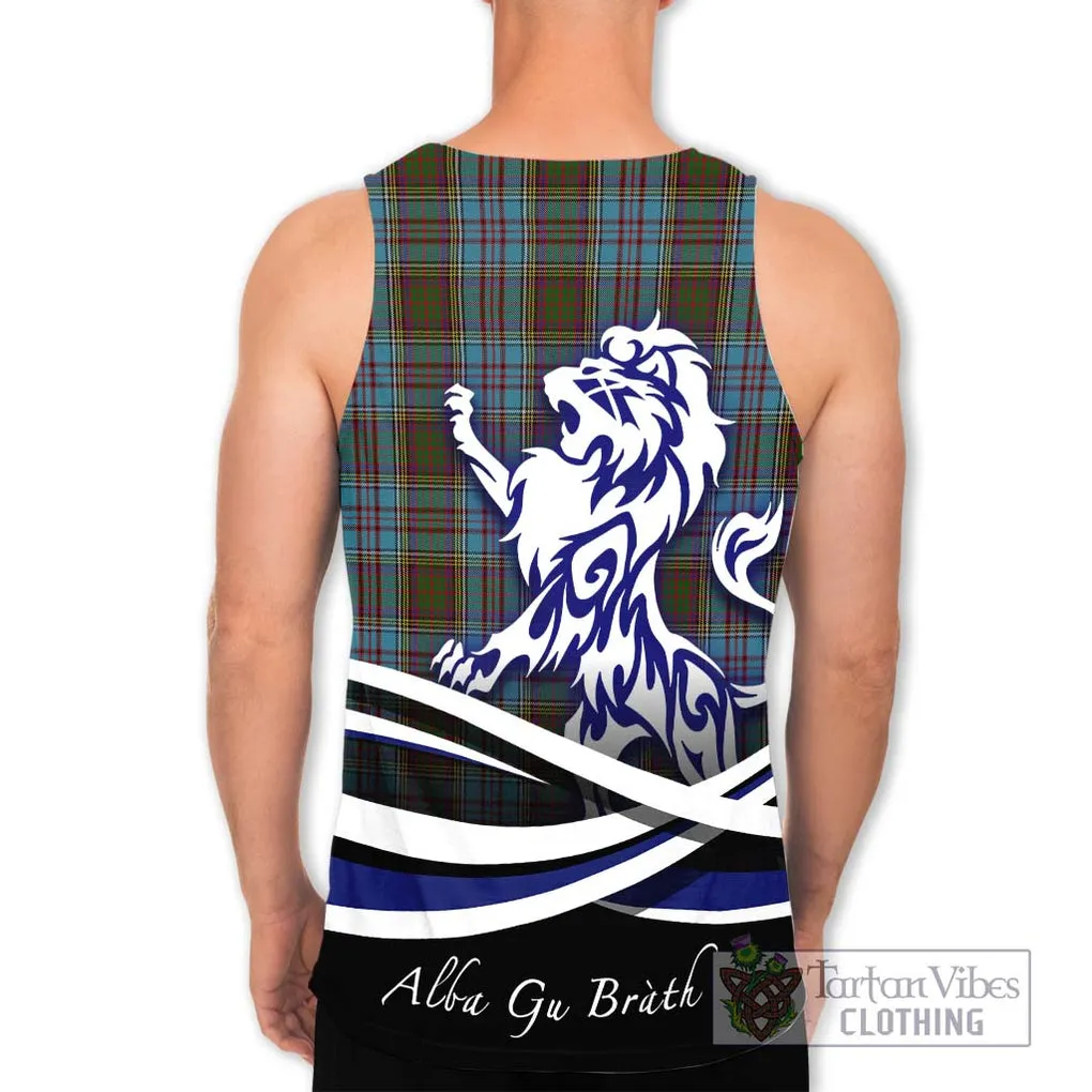 Anderson Tartan Men's Tank Top with Alba Gu Brath Regal Lion Emblem