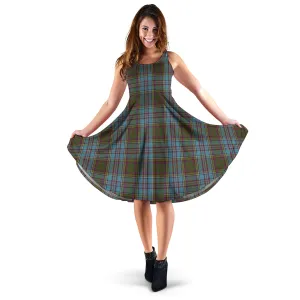 Anderson Tartan Sleeveless Midi Womens Dress