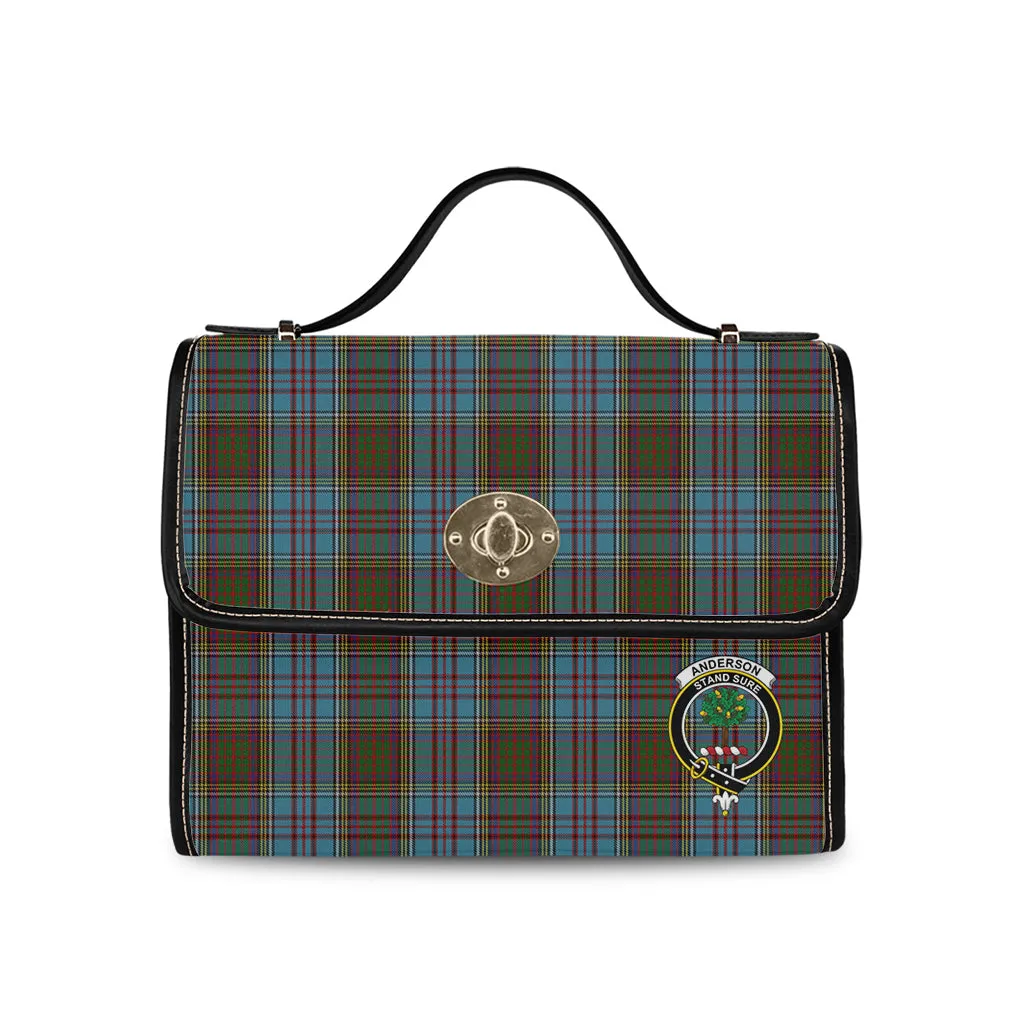 Anderson Tartan Waterproof Canvas Bag with Family Crest