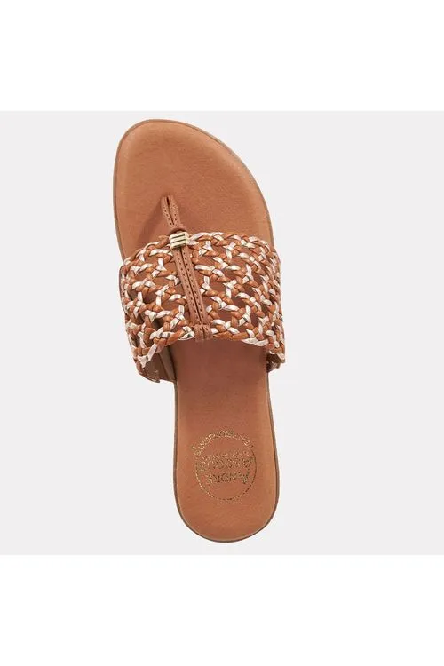 André Assous Nice Woven Featherweights ™ Woven Flip Flop Sandals | Cuero Multi | Clearance Final Sale