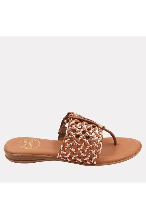 André Assous Nice Woven Featherweights ™ Woven Flip Flop Sandals | Cuero Multi | Clearance Final Sale