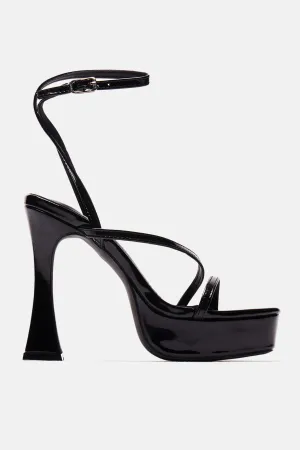 Andrea Platform Block Heels - Black