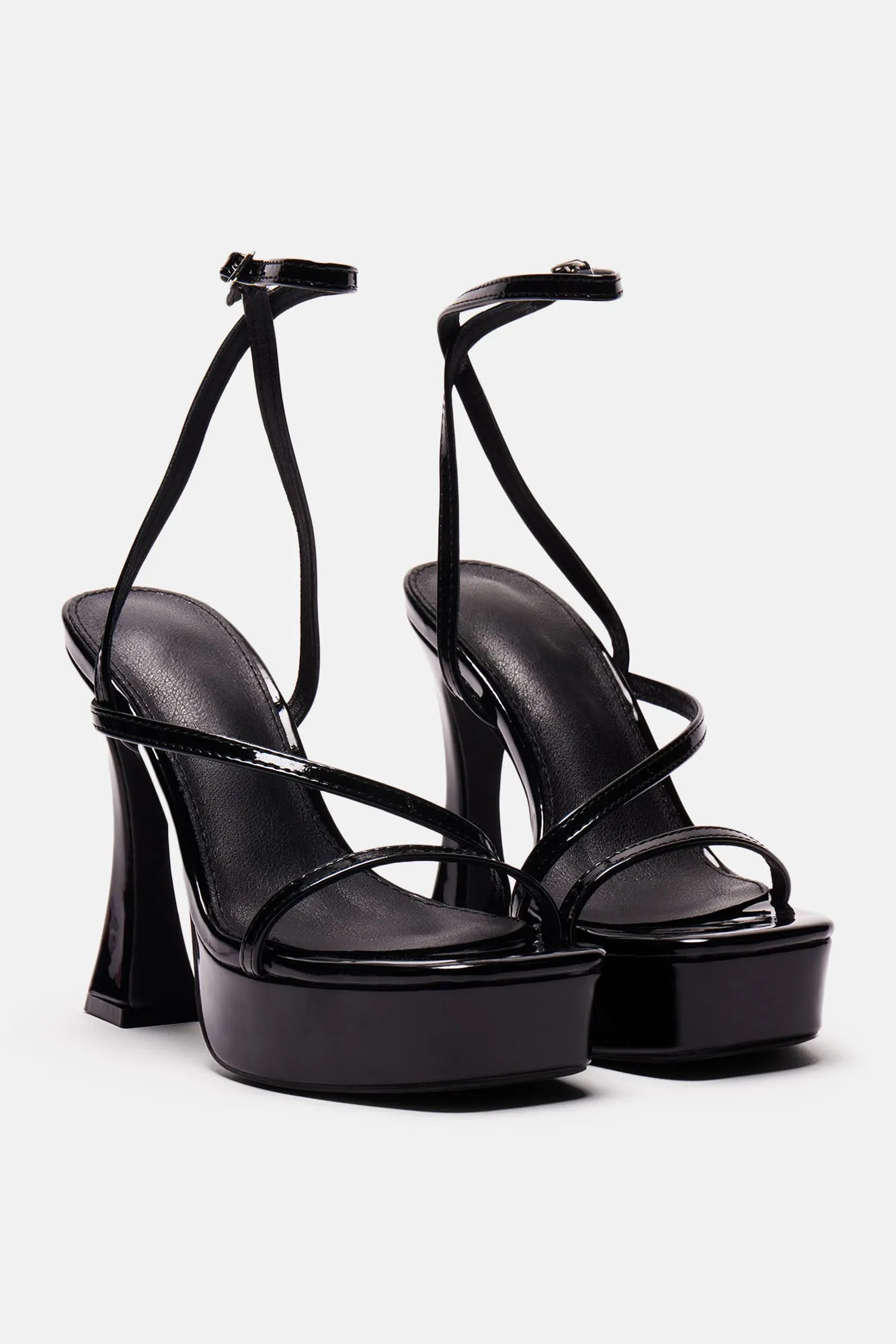 Andrea Platform Block Heels - Black