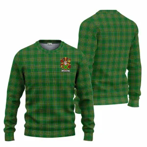 Andrew Irish Clan Tartan Knitted Sweater with Coat of Arms