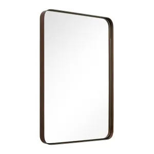 ANDY STAR Modern 22 x 30 Inch Rectangular Hanging Bathroom Vanity Mirror, Bronze