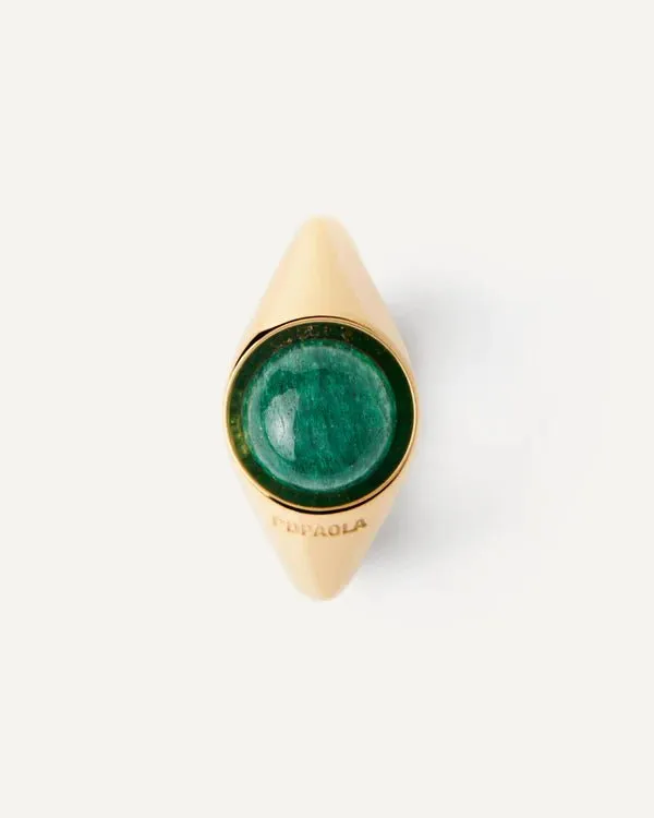 Anello da donna con AVVENTURINA VERDE di PDPaola - AN01-B19-08