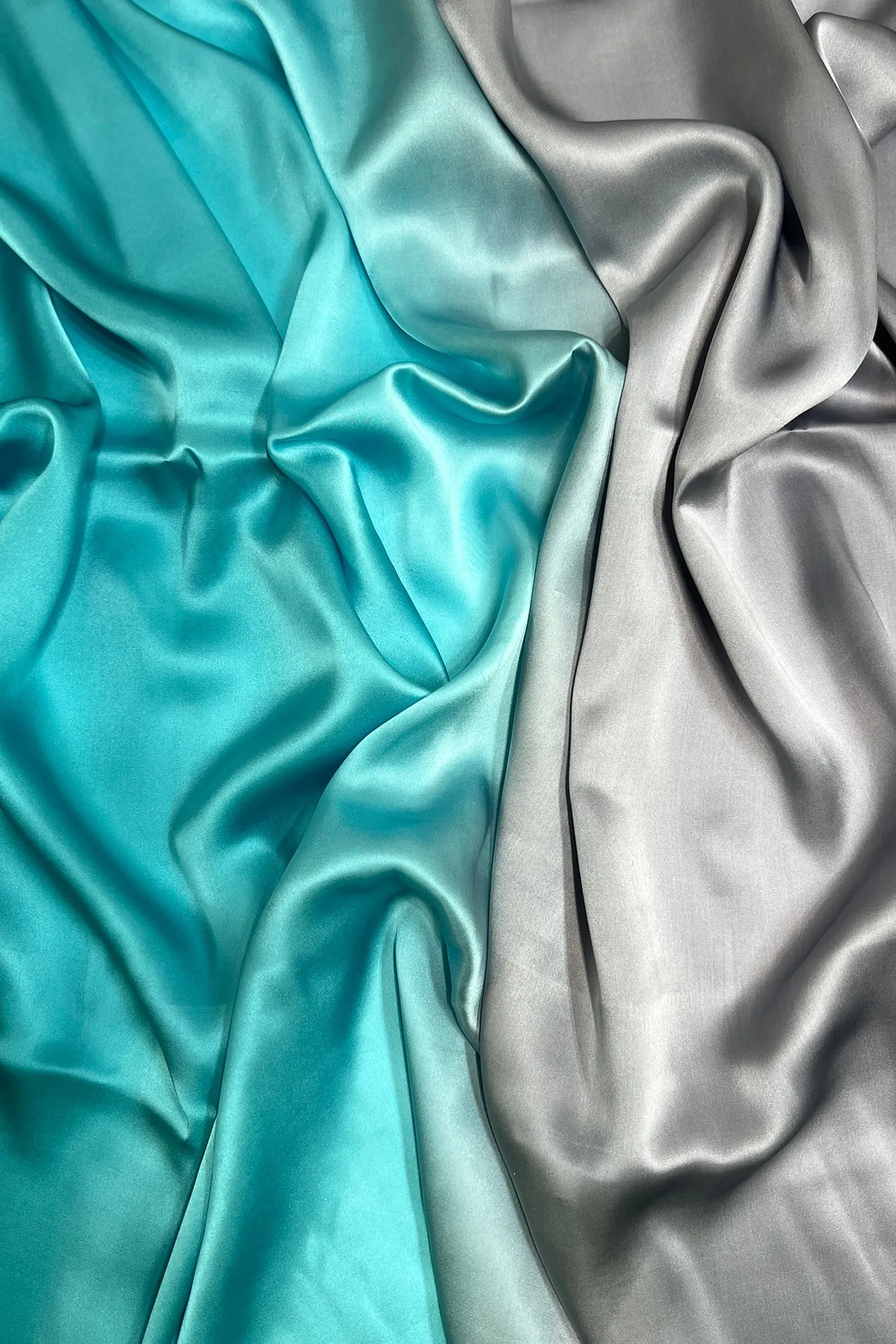 Angel Blue/High Rise Satin Crepe