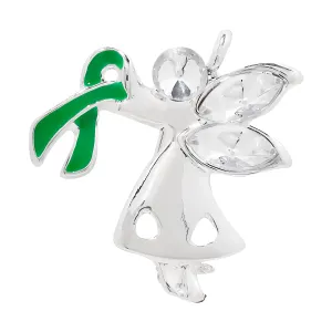 Angel By My Side Green Ribbon Pins