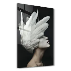 Angel Head - Contemporary Glass Wall Art