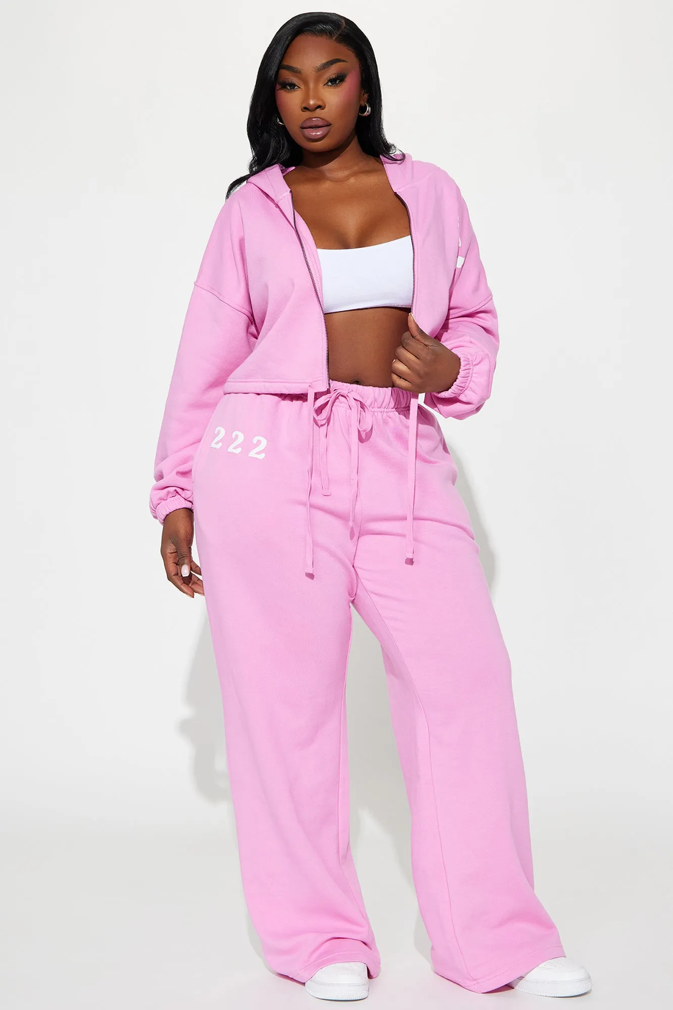 Angel Number Washed Pant - Pink/combo