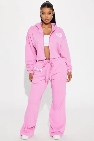 Angel Number Washed Pant - Pink/combo