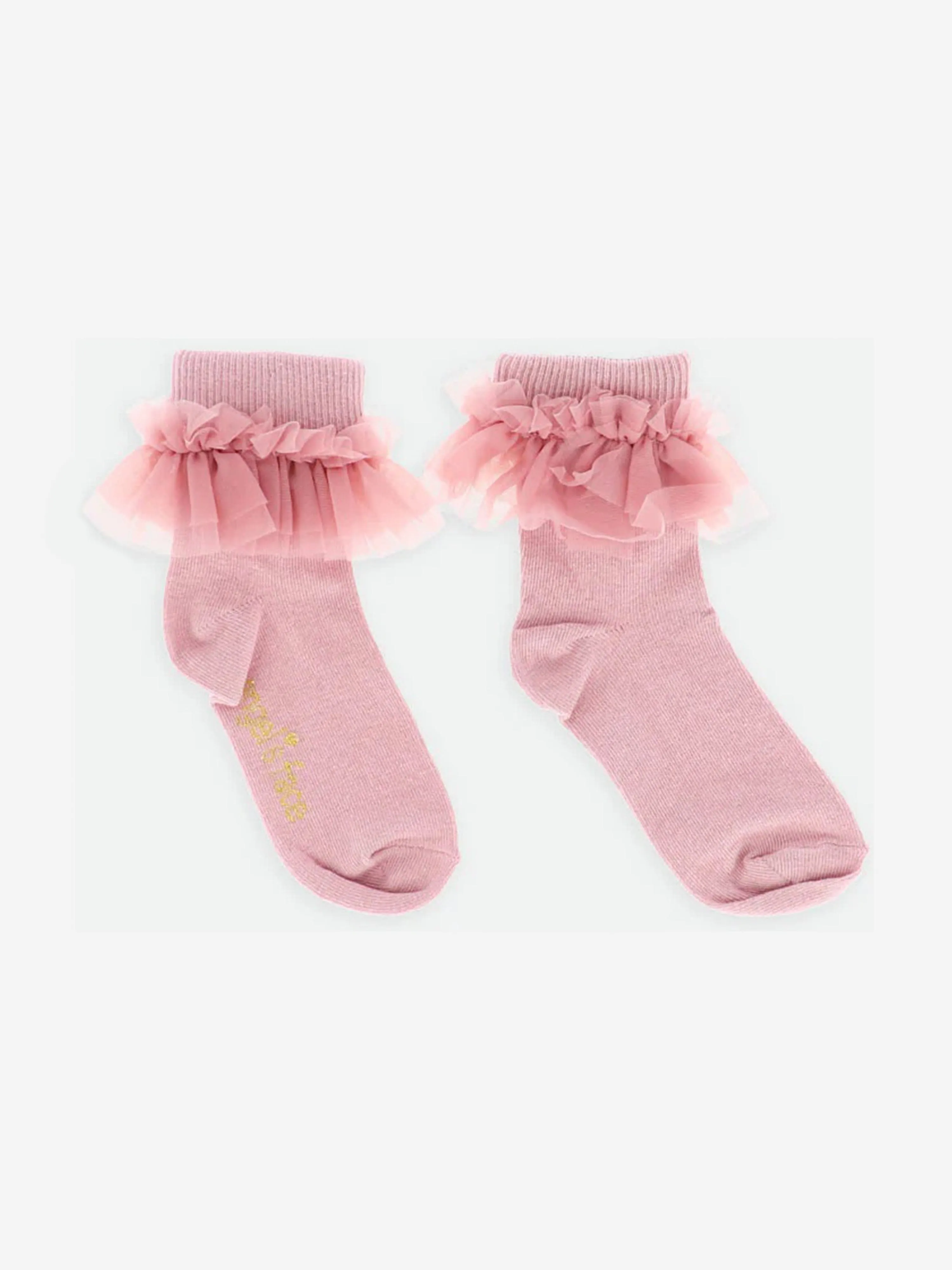 Angels Face Girls Frilly Socks in Pink