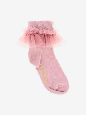 Angels Face Girls Frilly Socks in Pink