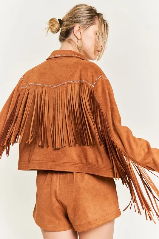 Angie Studded Fringe Jacket