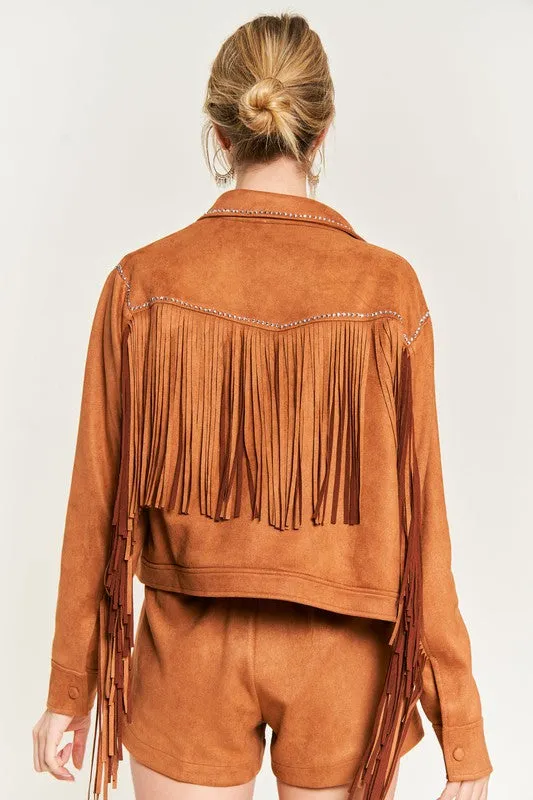 Angie Studded Fringe Jacket