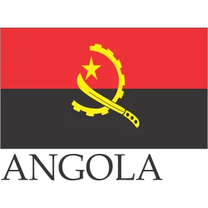 Angola Embroidered Flag Badge