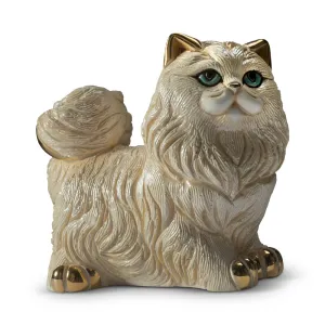 Angora Cat Figurine-Ceramic