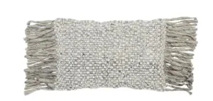 Angora Lumbar Pillow 16"X24"- Gray