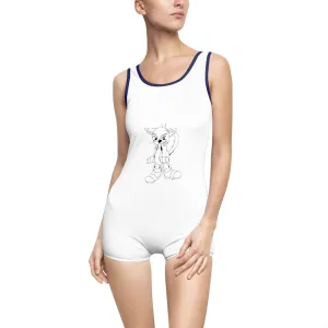 Angry Cat Women's Vintage Swimsuit