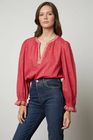 ANIA EMBROIDERED BOHO TOP