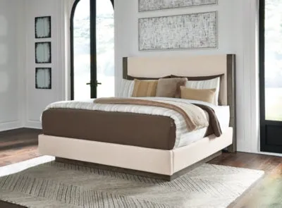 Anibecca King Upholstered Bed with Dresser