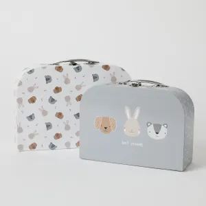 Animal Faces Suitcase Set of 2 by Notting Hill Bear