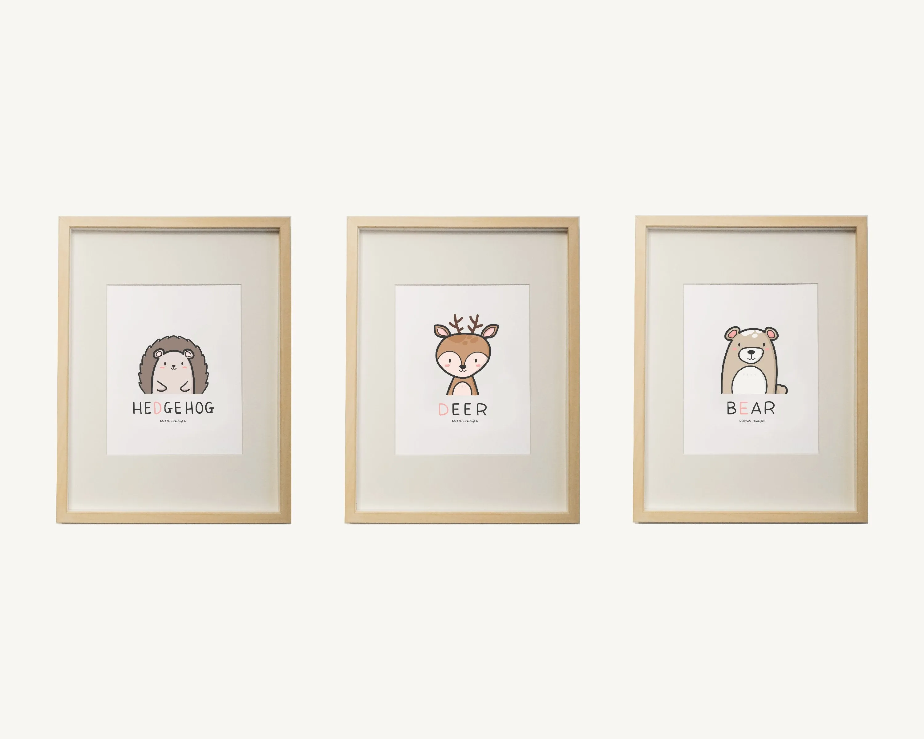 Animal Nursery Prints - Full Set of 23 Downloadable Set