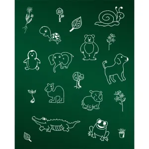 Animals Chalkboard Printed Backdrop