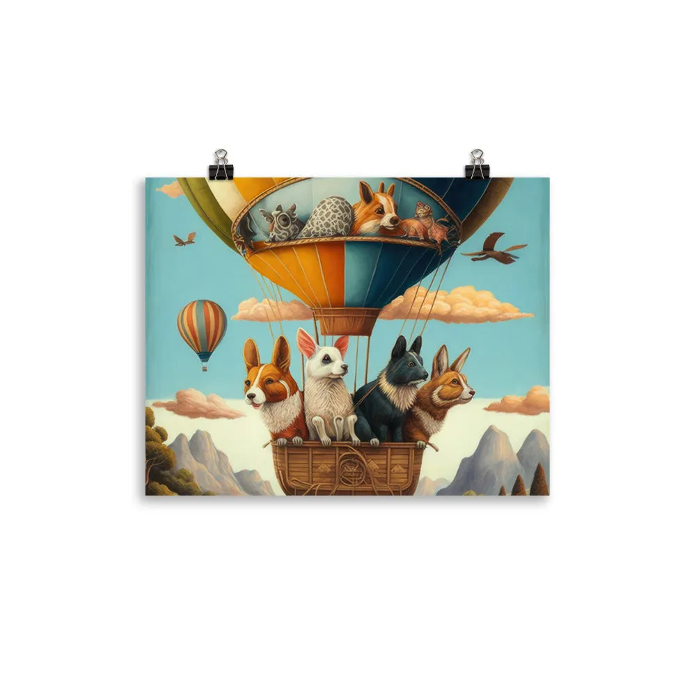 Animals in Hot Air Balloon Adventure