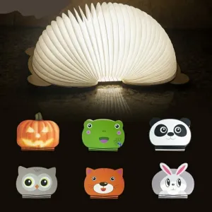 Animals Led Night Light Portable Foldable USB Book Lamp for Kid's Room