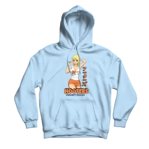 Anime Hooters Girl Light Blue Hoodie