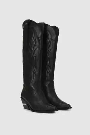 Anine Bing - Tall Tania Boots in Black Western