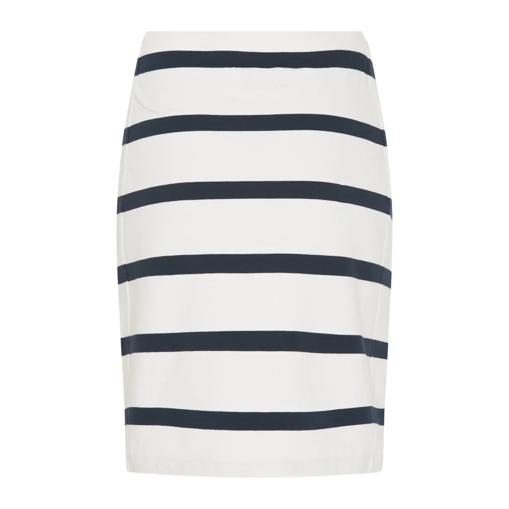 Anjelica Striped Skirt - Pearl/Dark Navy