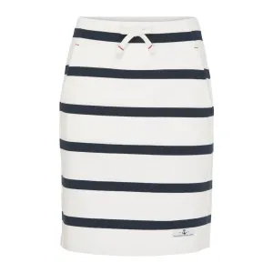 Anjelica Striped Skirt - Pearl/Dark Navy