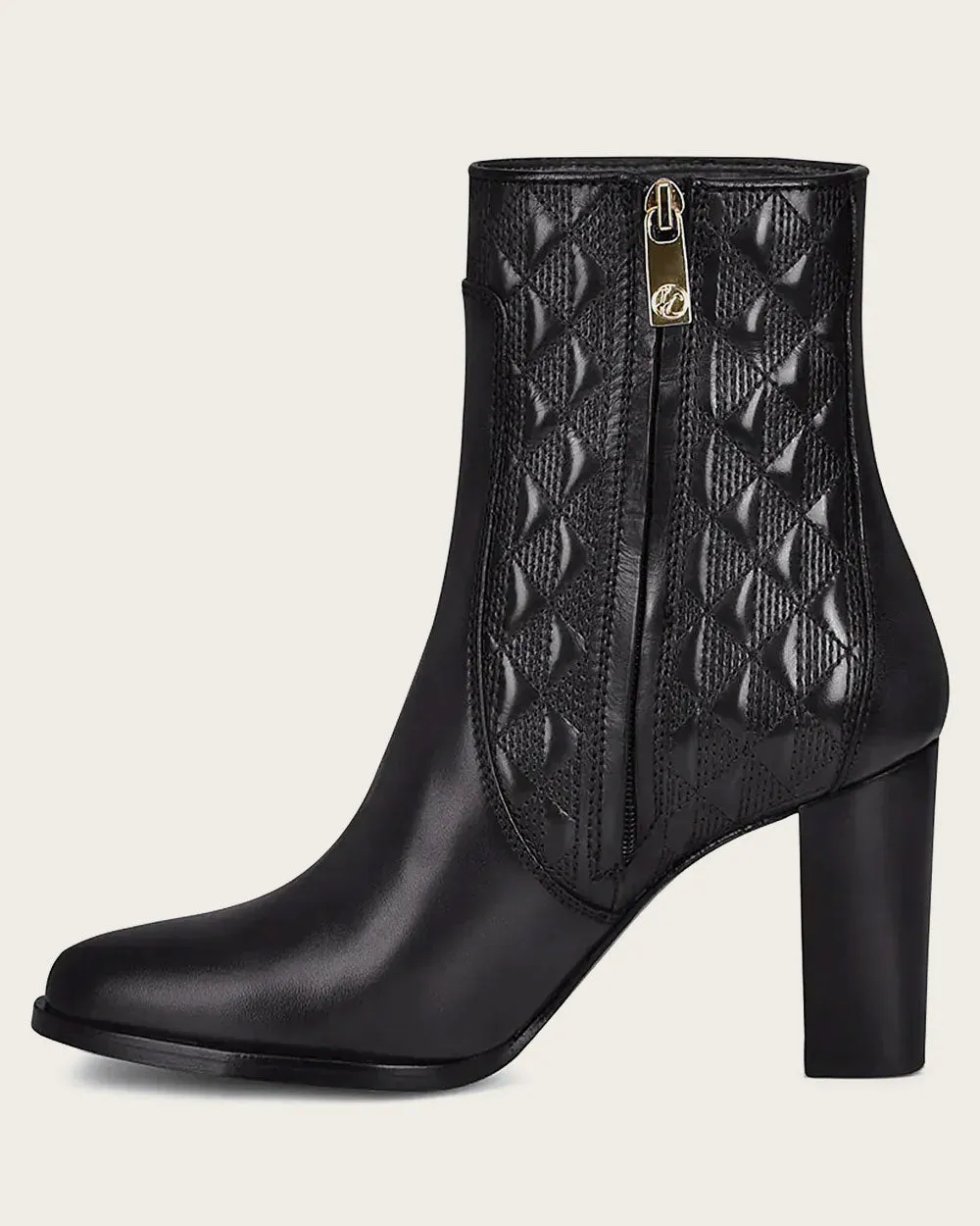 Ankle black bootie with crystals